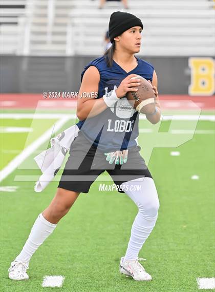 Thumbnail 1 in La Joya Community vs. Bourgade Catholic (Goldwater 7 on 7 Tournament) photogallery.