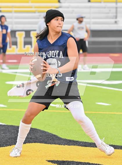 Thumbnail 1 in La Joya Community vs. Bourgade Catholic (Goldwater 7 on 7 Tournament) photogallery.