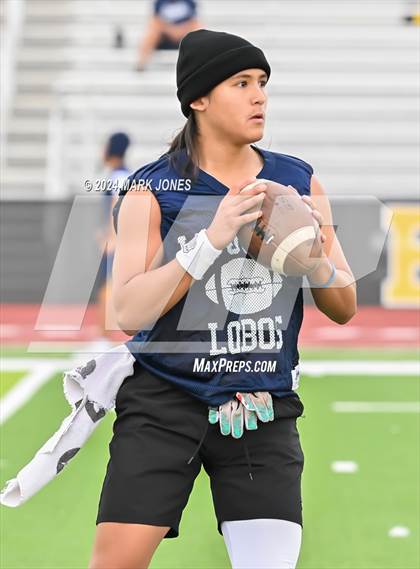 Thumbnail 2 in La Joya Community vs. Bourgade Catholic (Goldwater 7 on 7 Tournament) photogallery.