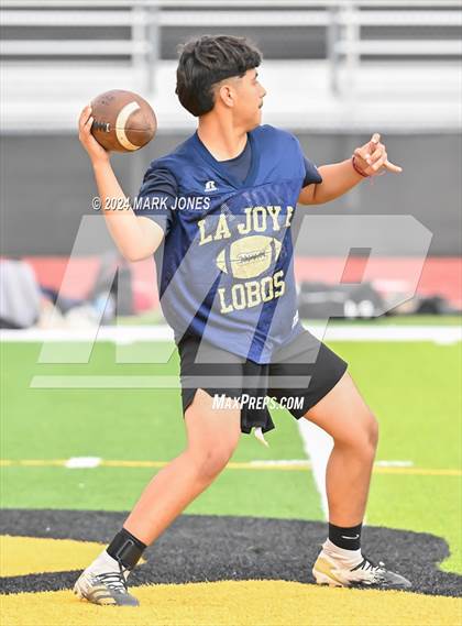 Thumbnail 1 in La Joya Community vs. Bourgade Catholic (Goldwater 7 on 7 Tournament) photogallery.