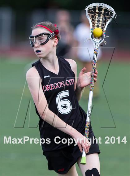 Thumbnail 1 in Oregon City vs. West Linn (Oregon Girls Lacrosse Association Playoff) photogallery.