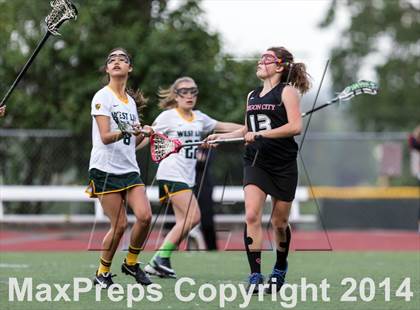 Thumbnail 2 in Oregon City vs. West Linn (Oregon Girls Lacrosse Association Playoff) photogallery.