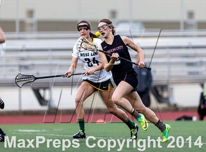 Thumbnail 1 in Oregon City vs. West Linn (Oregon Girls Lacrosse Association Playoff) photogallery.