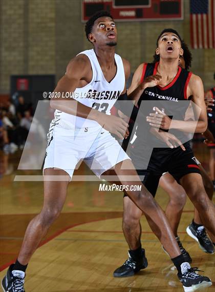 Thumbnail 3 in Salesian College Preparatory vs. Centennial (Nike Extravaganza) photogallery.