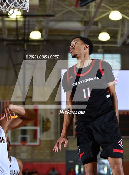 Thumbnail 3 in Salesian College Preparatory vs. Centennial (Nike Extravaganza) photogallery.