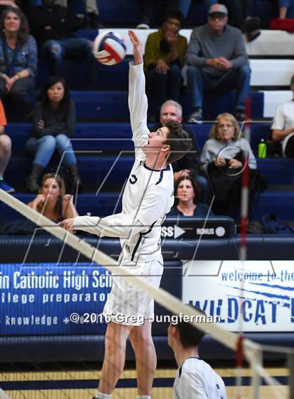 Thumbnail 3 in Drake @ Marin Catholic (MCAL Semifinal) photogallery.