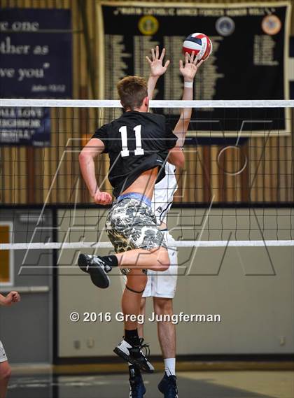 Thumbnail 2 in Drake @ Marin Catholic (MCAL Semifinal) photogallery.