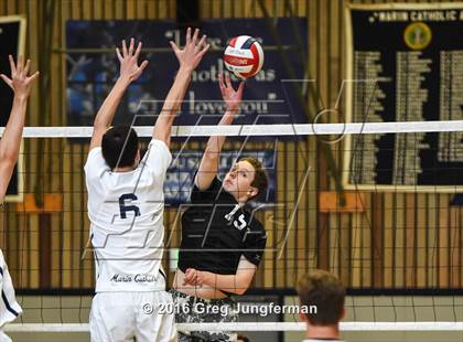 Thumbnail 1 in Drake @ Marin Catholic (MCAL Semifinal) photogallery.