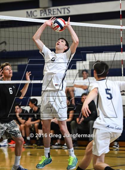 Thumbnail 2 in Drake @ Marin Catholic (MCAL Semifinal) photogallery.