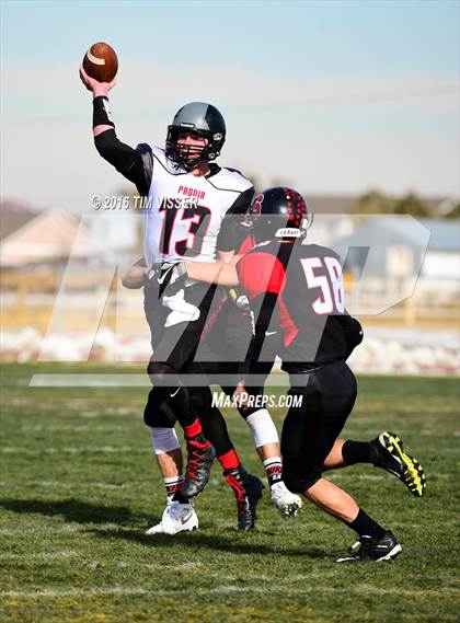 Thumbnail 3 in Paonia vs. Strasburg (CHSAA Division 1A Semifinal) photogallery.