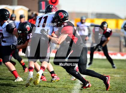 Thumbnail 1 in Paonia vs. Strasburg (CHSAA Division 1A Semifinal) photogallery.
