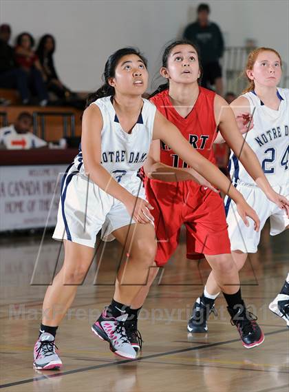 Thumbnail 1 in Notre Dame vs. Hart (La Canada Tournament) photogallery.