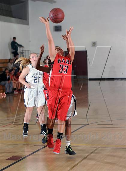 Thumbnail 3 in Notre Dame vs. Hart (La Canada Tournament) photogallery.