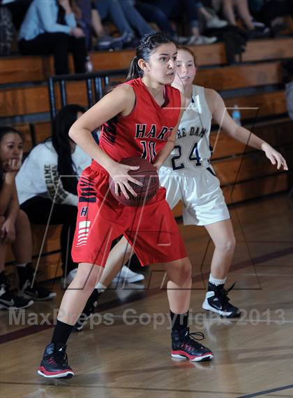 Thumbnail 3 in Notre Dame vs. Hart (La Canada Tournament) photogallery.