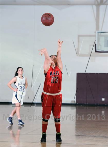 Thumbnail 3 in Notre Dame vs. Hart (La Canada Tournament) photogallery.