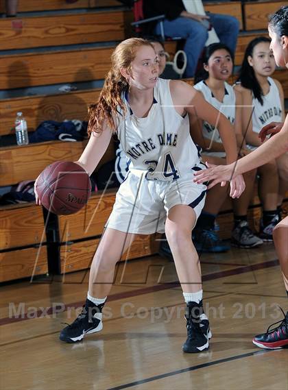 Thumbnail 3 in Notre Dame vs. Hart (La Canada Tournament) photogallery.