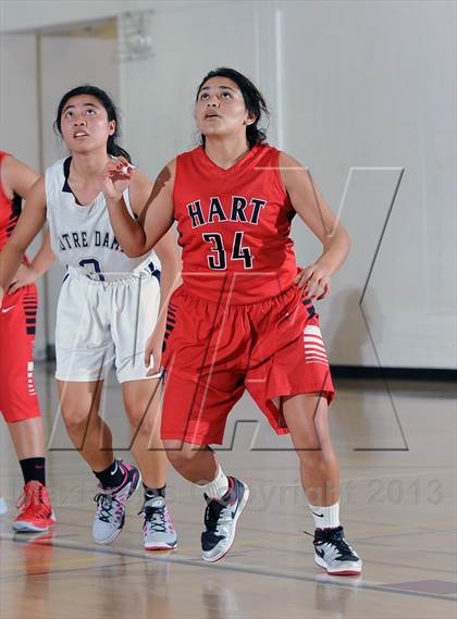 Thumbnail 2 in Notre Dame vs. Hart (La Canada Tournament) photogallery.