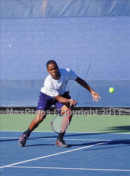 Thumbnail 3 in NYSPHSAA Boys Tennis Championships (Round 1) photogallery.