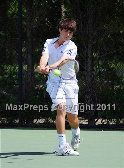 Thumbnail 2 in NYSPHSAA Boys Tennis Championships (Round 1) photogallery.