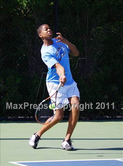 Thumbnail 3 in NYSPHSAA Boys Tennis Championships (Round 1) photogallery.