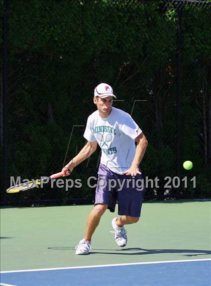 Thumbnail 1 in NYSPHSAA Boys Tennis Championships (Round 1) photogallery.
