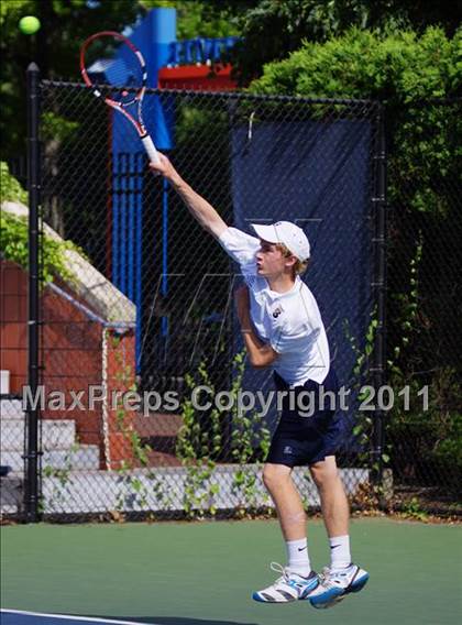 Thumbnail 2 in NYSPHSAA Boys Tennis Championships (Round 1) photogallery.