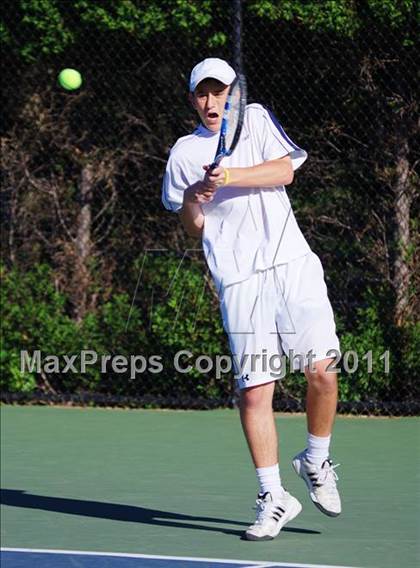 Thumbnail 3 in NYSPHSAA Boys Tennis Championships (Round 1) photogallery.