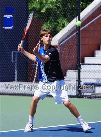 Thumbnail 3 in NYSPHSAA Boys Tennis Championships (Round 1) photogallery.