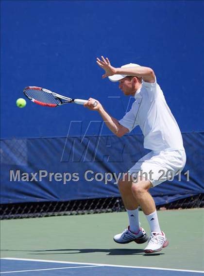 Thumbnail 2 in NYSPHSAA Boys Tennis Championships (Round 1) photogallery.