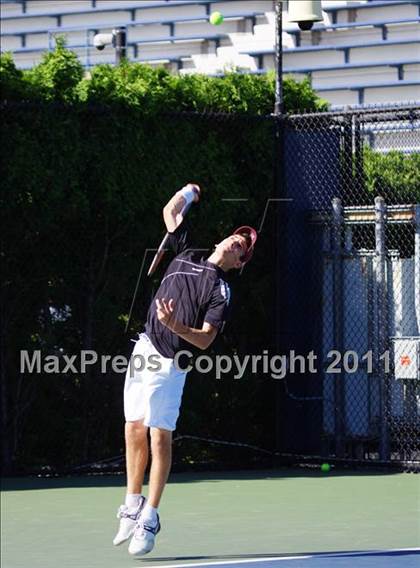 Thumbnail 1 in NYSPHSAA Boys Tennis Championships (Round 1) photogallery.