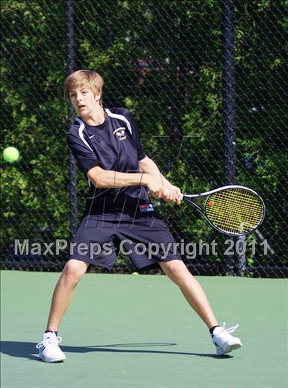 Thumbnail 3 in NYSPHSAA Boys Tennis Championships (Round 1) photogallery.