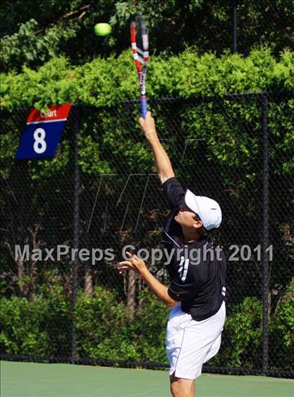 Thumbnail 2 in NYSPHSAA Boys Tennis Championships (Round 1) photogallery.