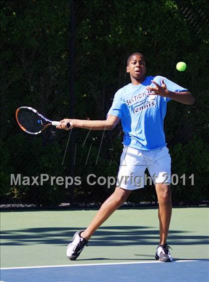 Thumbnail 3 in NYSPHSAA Boys Tennis Championships (Round 1) photogallery.