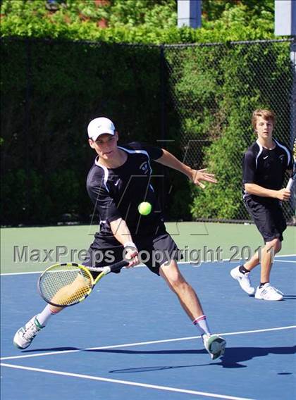 Thumbnail 3 in NYSPHSAA Boys Tennis Championships (Round 1) photogallery.