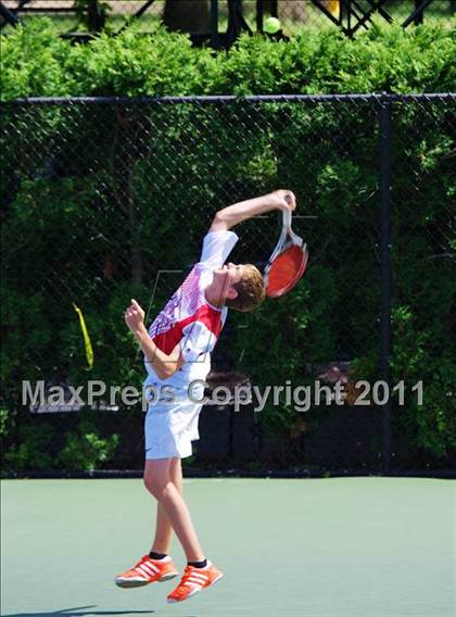Thumbnail 2 in NYSPHSAA Boys Tennis Championships (Round 1) photogallery.