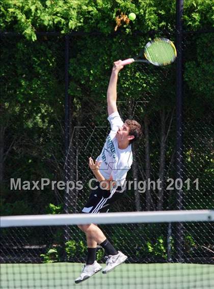 Thumbnail 1 in NYSPHSAA Boys Tennis Championships (Round 1) photogallery.