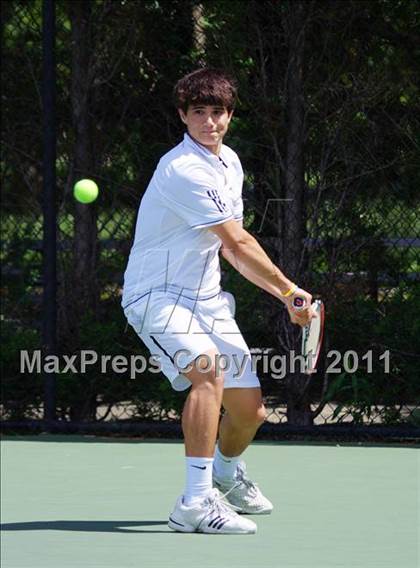 Thumbnail 1 in NYSPHSAA Boys Tennis Championships (Round 1) photogallery.