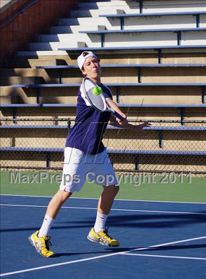 Thumbnail 1 in NYSPHSAA Boys Tennis Championships (Round 1) photogallery.