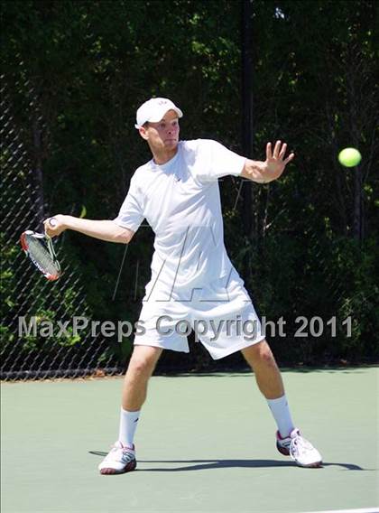 Thumbnail 3 in NYSPHSAA Boys Tennis Championships (Round 1) photogallery.