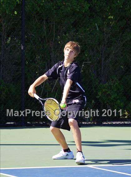Thumbnail 1 in NYSPHSAA Boys Tennis Championships (Round 1) photogallery.