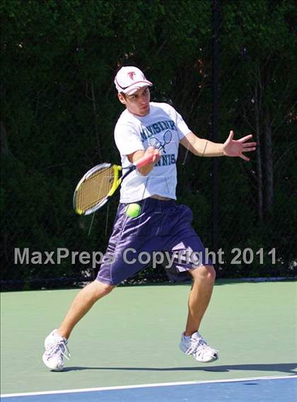 Thumbnail 2 in NYSPHSAA Boys Tennis Championships (Round 1) photogallery.