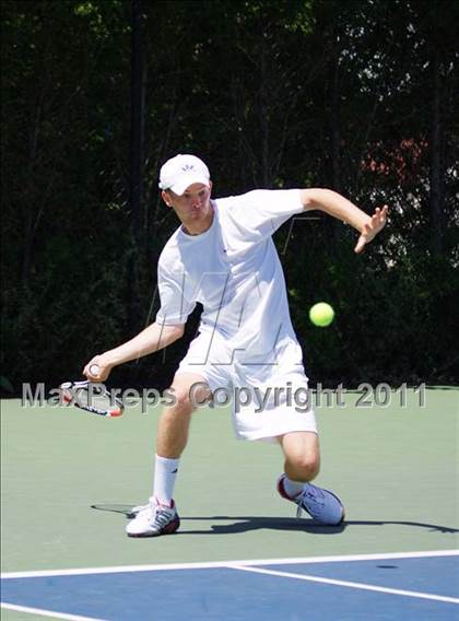 Thumbnail 2 in NYSPHSAA Boys Tennis Championships (Round 1) photogallery.