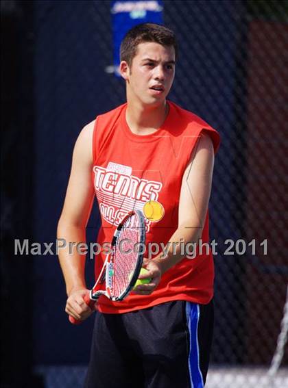 Thumbnail 3 in NYSPHSAA Boys Tennis Championships (Round 1) photogallery.