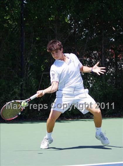 Thumbnail 2 in NYSPHSAA Boys Tennis Championships (Round 1) photogallery.