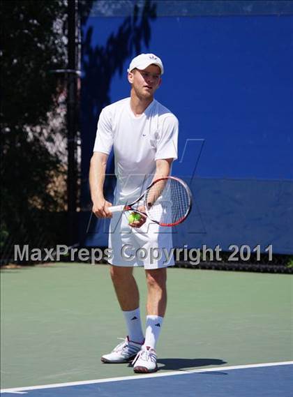 Thumbnail 3 in NYSPHSAA Boys Tennis Championships (Round 1) photogallery.
