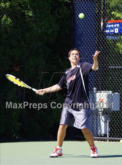 Thumbnail 2 in NYSPHSAA Boys Tennis Championships (Round 1) photogallery.