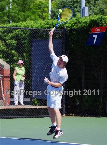 Thumbnail 2 in NYSPHSAA Boys Tennis Championships (Round 1) photogallery.