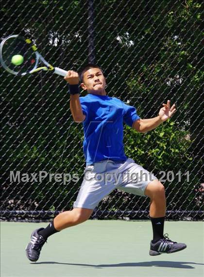 Thumbnail 2 in NYSPHSAA Boys Tennis Championships (Round 1) photogallery.