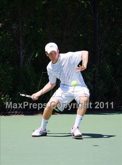 Thumbnail 3 in NYSPHSAA Boys Tennis Championships (Round 1) photogallery.