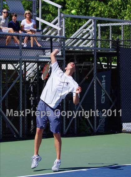 Thumbnail 1 in NYSPHSAA Boys Tennis Championships (Round 1) photogallery.